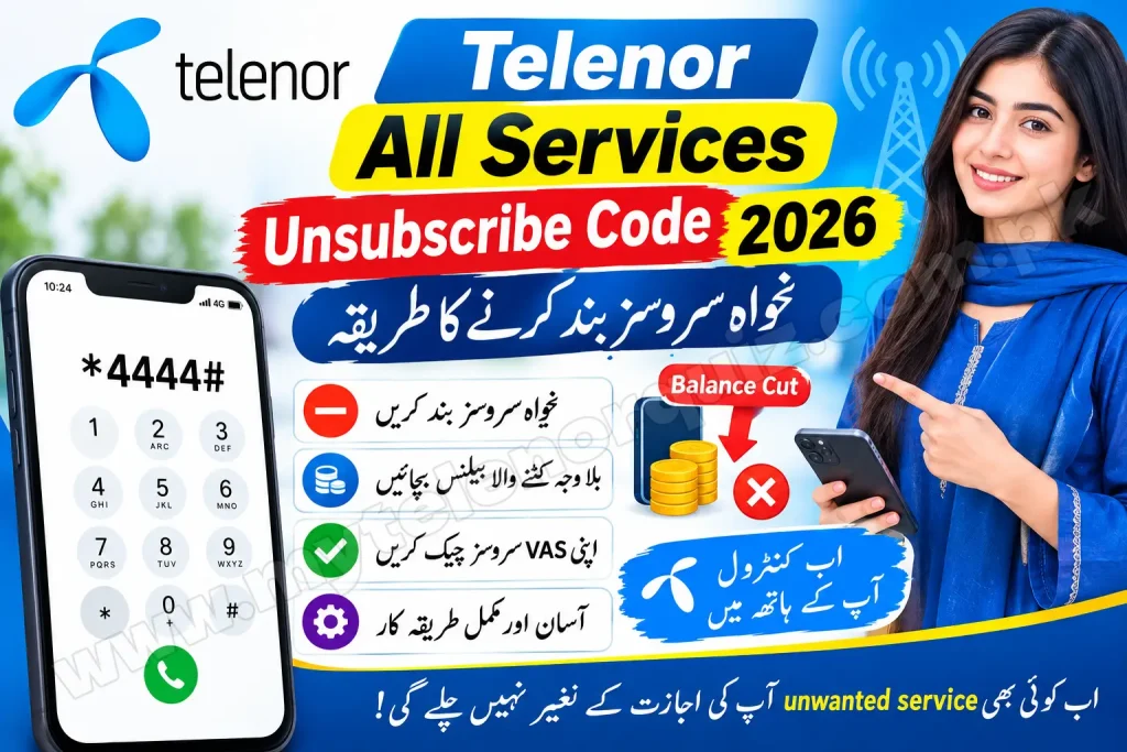 Telenor All Services Unsubscribe Code 2026