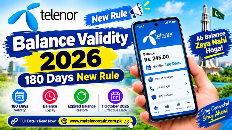 Telenor Balance Validity 2026